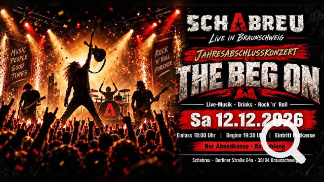 Sa 12.12.26 - THE BEG ON Jahresabschlusskonzert live im Schabreu
