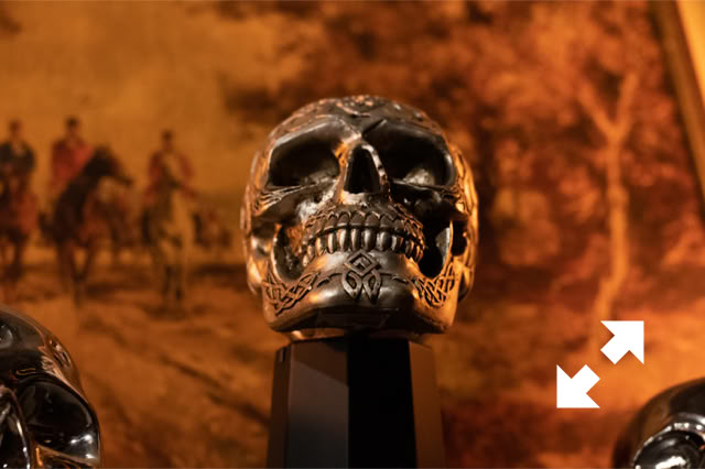 Totenkopf Deko im Schabreu