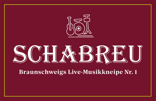 Logo Schabreu - Die Nummer 1 Musikneipe aus Braunschweig für Live Rock · Hard Rock · Metal · Indie · Acoustic · Coverbands in der Region Braunschweig, Hannover, Wolfsburg, Magdeburg