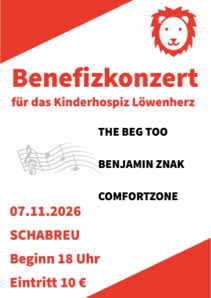 Sa 07.11.26 Benefizkonzert Kinderhospiz Löwenherz