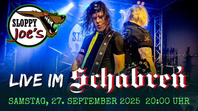 Samstag 27.09.2025 - Sloppy Joe’s live im Schabreu.de